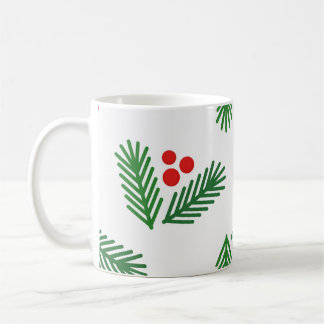 クリスマスの枝の果実 コーヒーマグカップ