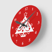 クリスマスの柱時計の装飾 ラウンド壁時計 (傾斜)