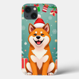 クリスマスの柴犬のホリデーグッズ  🎄🐾 あったかクリスマス iPhone 13ケース