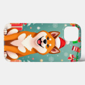 クリスマスの柴犬のホリデーグッズ  🎄🐾 あったかクリスマス Case-Mate iPhoneケース (裏面 (横))