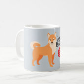 クリスマスの柴犬 コーヒーマグカップ (正面左)