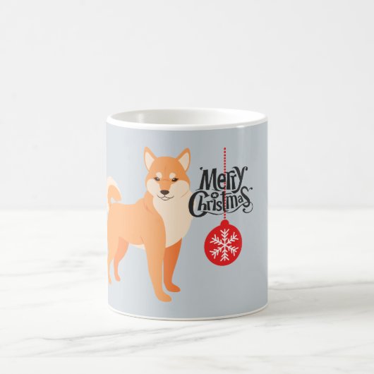 クリスマスの柴犬 コーヒーマグカップ (中央)