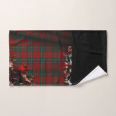 クリスマスの格子縞の(鳥)ショウジョウコウカンチョウ バスタオルセット (ハンドタオル)