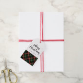 クリスマスの格子縞、クリスマスのギフトのラベル ギフトタグ (より糸付き)