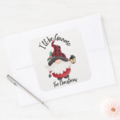 クリスマスの格言おもしろいの休日 スクエアシール (封筒)