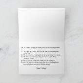 クリスマスの棒はカードを計算します シーズンカード (内部)