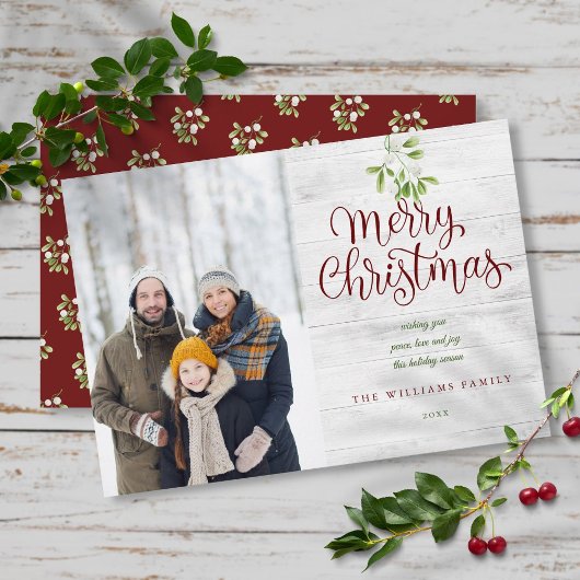 クリスマスの森のヤドリギの写真 シーズンカード