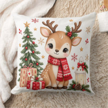 クリスマスの森の仔鹿とツリー