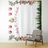 クリスマスの森の動物 赤ちゃん寒いよ タペストリー (インサイチュ)