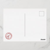 クリスマスの森の雪の輝き 箔招待状ポストカード (裏面)