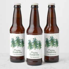 クリスマスの森 ビールボトルラベル ビールラベル