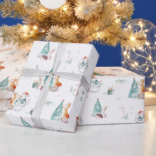 クリスマスの森 ラッピングペーパー (クリスマス)