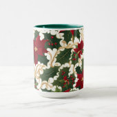 クリスマスの植物がいっぱい コーヒーマグ マグカップ (中央)