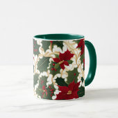 クリスマスの植物がいっぱい コーヒーマグ マグカップ (正面右)