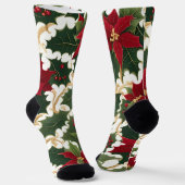 クリスマスの植物がたくさんソックス ソックス (傾斜あり)