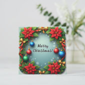 クリスマスの植物学的なリース 🎄✨ ポインセチア ホリデー (スタンド正面)