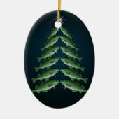 クリスマスの楕円形のオーナメントの12タラ セラミックオーナメント (正面)