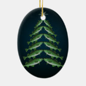 クリスマスの楕円形のオーナメントの12タラ セラミックオーナメント (裏面)