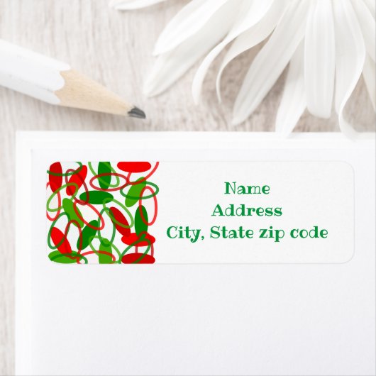 クリスマスの楕円 ラベル (インサイチュ)