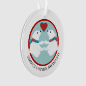 クリスマスの極熊のパーソナライズされた写真 オーナメント (正面)