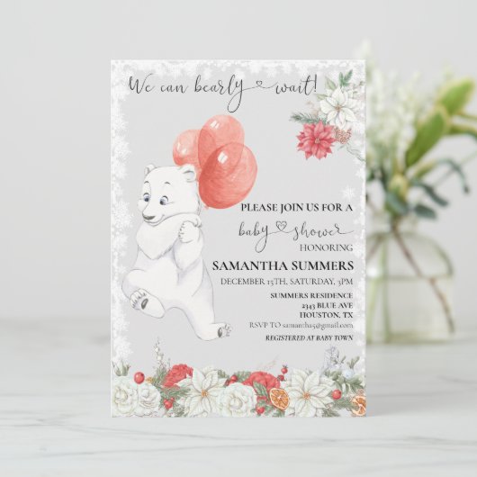 クリスマスの極熊の風船を待つ 招待状 (スタンド正面)