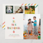 クリスマスの楽しいひとときを共有 フォトコラージュ シーズンカード (正面/裏面)