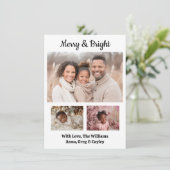 クリスマスの楽しいひとときを明るく彩る家族の写真 シーズンカード (スタンド正面)