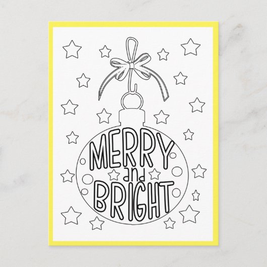 クリスマスの楽しいアクティビティカード ポストカード (正面)