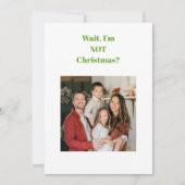 クリスマスの楽しいテキスト写真 シーズンカード (正面)
