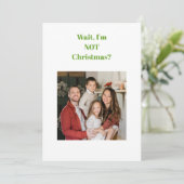 クリスマスの楽しいテキスト写真 シーズンカード (スタンド正面)