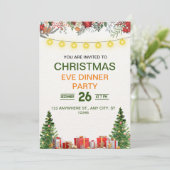 クリスマスの楽しいパーティーのお誘い 招待状 (スタンド正面)