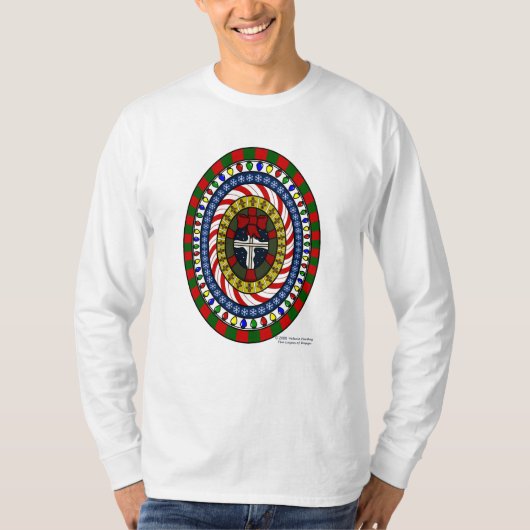 クリスマスの楽しいメンズライトシャツ Tシャツ (正面)