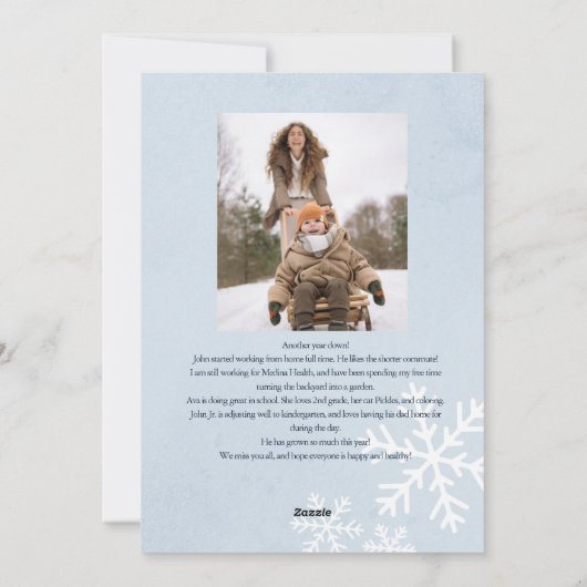 クリスマスの楽しい写真をユニークお願い シーズンカード (裏面)