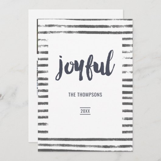 クリスマスの楽しい写真コラージュ シーズンカード (正面/裏面)