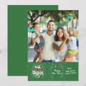 クリスマスの楽しい写真 ホリデーカード 招待状 (正面/裏面)
