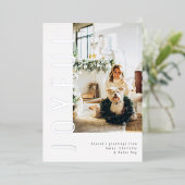 クリスマスの楽しい写真 箔シーズンカード (立ち正面)