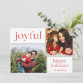 クリスマスの楽しい家族の写真モデラー シーズンカード (スタンド正面)