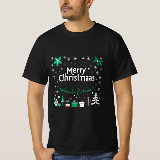 クリスマスの楽しい日 Tシャツ (正面)