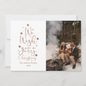 クリスマスの楽しい時間 家族の写真 休暇 シーズンカード (正面)