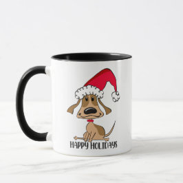 クリスマスの楽しい犬 マグカップ