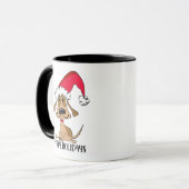 クリスマスの楽しい犬 マグカップ (正面左)