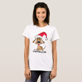 クリスマスの楽しい犬 Tシャツ (正面フル)