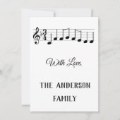 クリスマスの楽しい音楽ノートをお願い シーズンカード (正面)