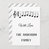 クリスマスの楽しい音楽ノートをお願い シーズンカード (正面/裏面)