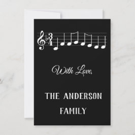 クリスマスの楽しい音楽ノートをお願い シーズンカード