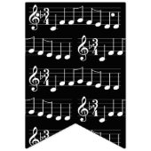 クリスマスの楽しい音楽ノートをお願い バンティングフラッグ (第2の旗)