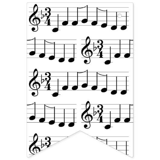 クリスマスの楽しい音楽ノートをお願い バンティングフラッグ (第3の旗)