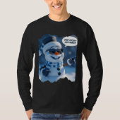 クリスマスの楽しさ 凍てつく輝き Tシャツ (正面)