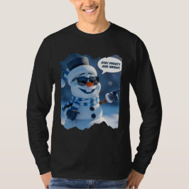 クリスマスの楽しさ 凍てつく輝き Tシャツ