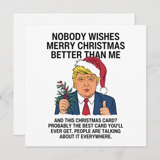 クリスマスの楽しみにだれも望まない切り札のクリスマス シーズンカード (正面/裏面)